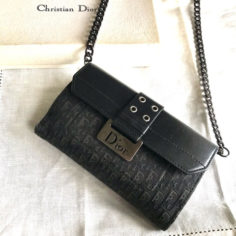 🔥上架優惠🔥12000元🉐️Dior 字紋老花長夾🌉手拿/肩背/斜背🌉正品🌉況好🌉➕加鏈條升級WOC🌉vintage