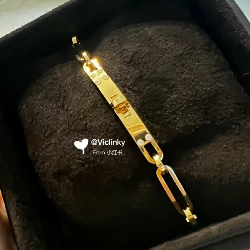 現貨商品 台灣購證 全新商品 Kelly Chaine 尺寸PM 0.4克拉玫瑰金手鍊-11