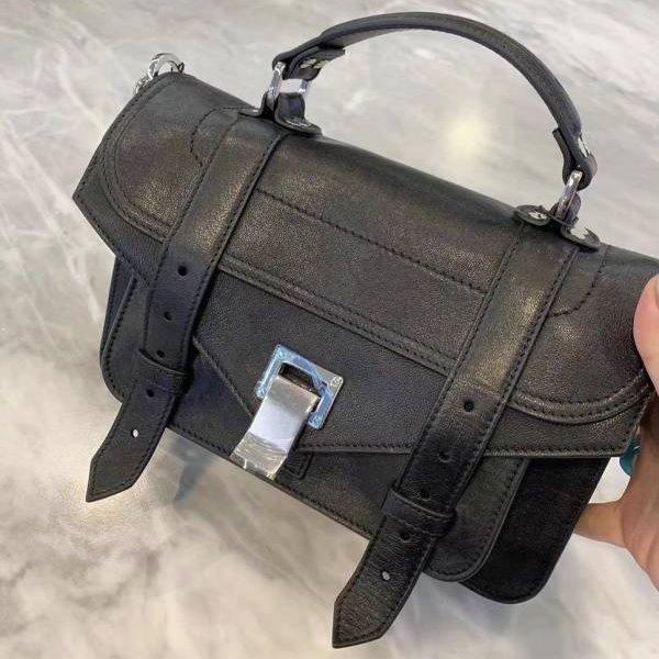 Proenza Schouler H00091小羊皮 PS1 Tiny 包 黑色-0