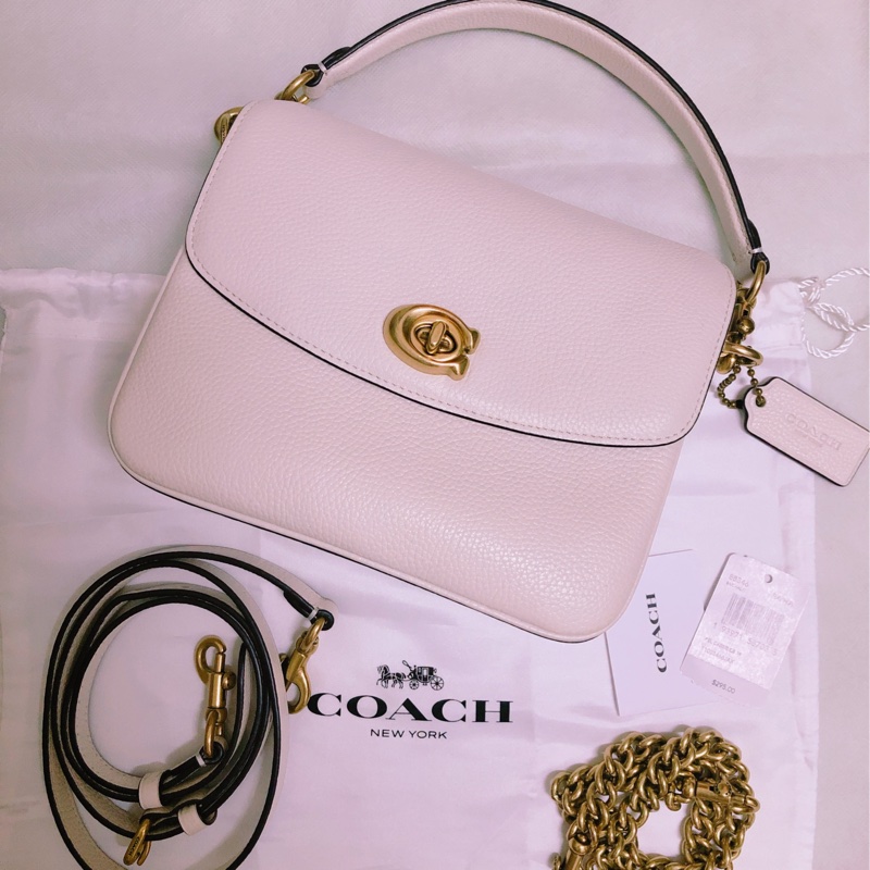 Coach Cassie19 郵差側背包 肩背包 手提包 粉筆白-5