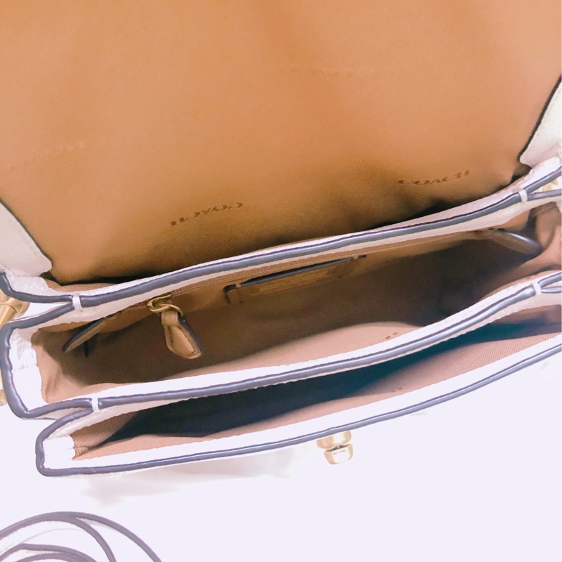 Coach Cassie19 郵差側背包 肩背包 手提包 粉筆白-8