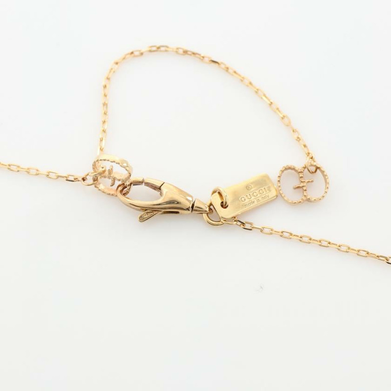 【日本直送】 GG icon Blooms necklace K18YG Yellow Gold black Light blue-2
