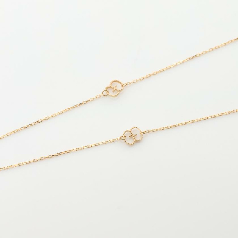 【日本直送】 GG icon Blooms necklace K18YG Yellow Gold black Light blue-6