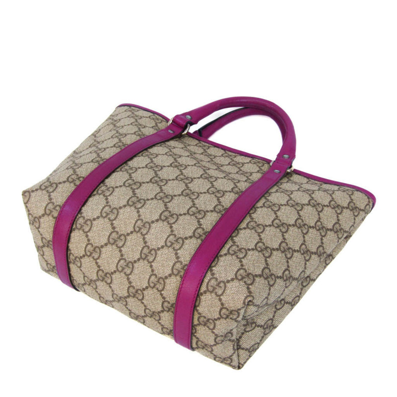 【日本直送】Gucci 兒童 297557 女式 GG Supreme，皮革手提包 米色、棕色、粉紅色-1
