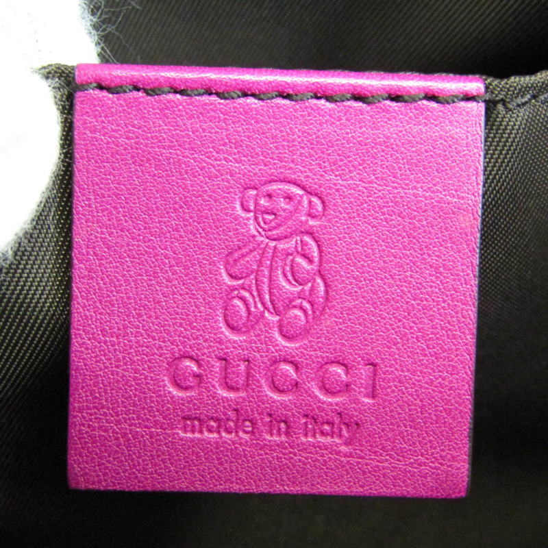 【日本直送】Gucci 兒童 297557 女式 GG Supreme，皮革手提包 米色、棕色、粉紅色-7