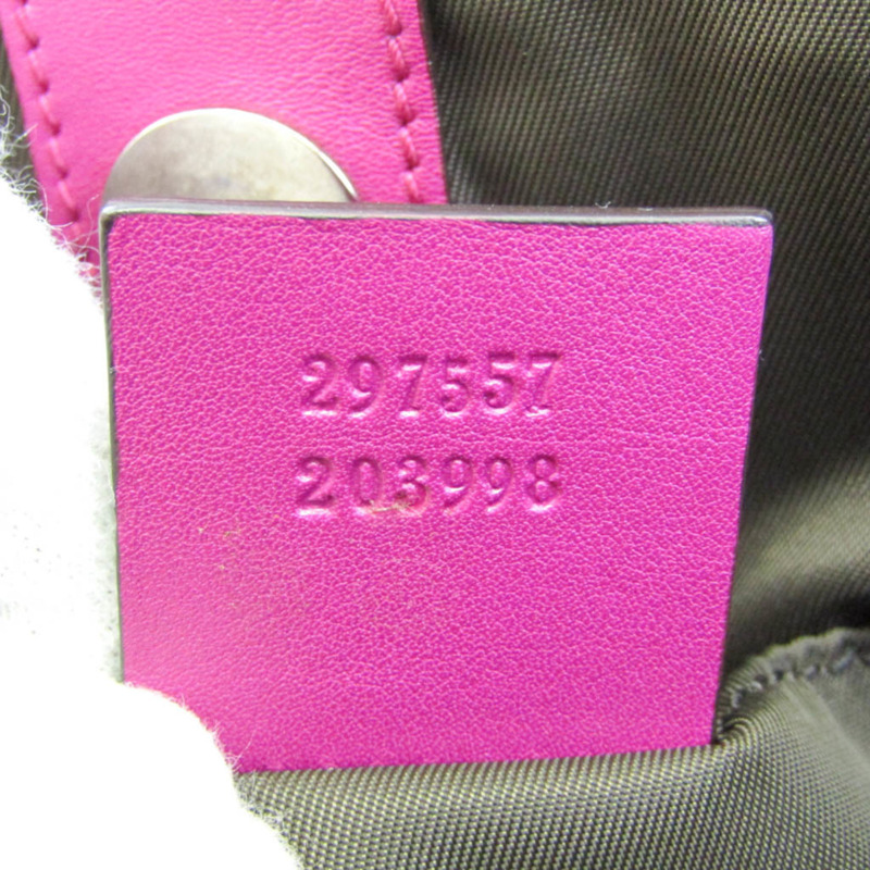 【日本直送】Gucci 兒童 297557 女式 GG Supreme，皮革手提包 米色、棕色、粉紅色-8