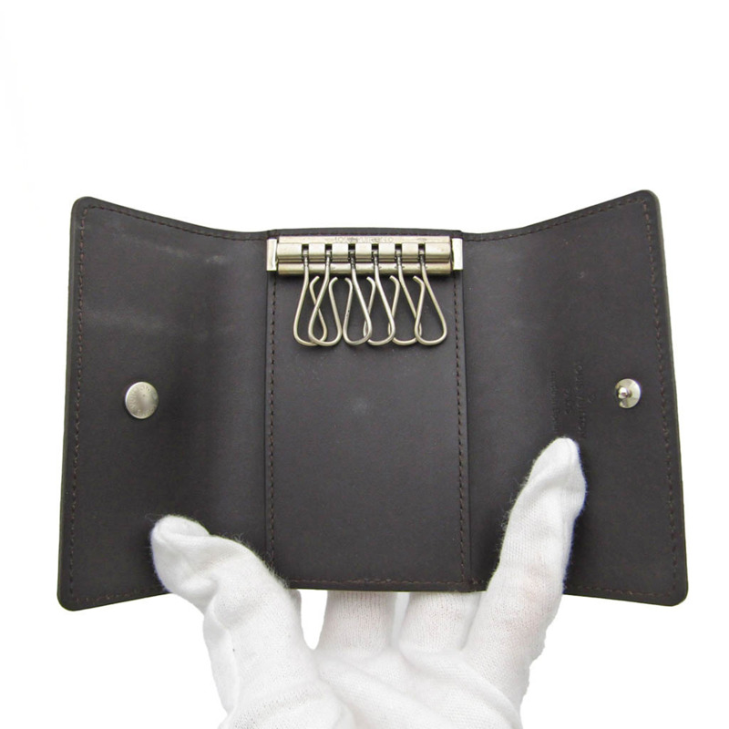 【日本直送】路易威登 Monogram Glace Multicle 6 M66430 男士皮革鑰匙包 咖啡色-2