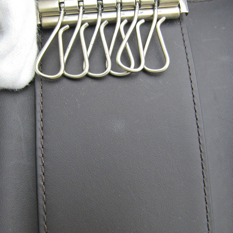 【日本直送】路易威登 Monogram Glace Multicle 6 M66430 男士皮革鑰匙包 咖啡色-4