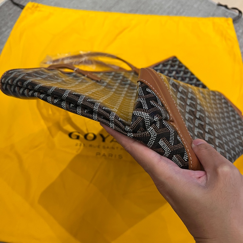 Goyard Artoris 新款拉鍊 托特包 MM 黑棕-6