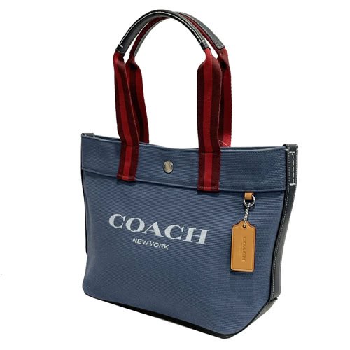 【COACH】帆布手提兩用托特包(小款-單寧藍)-1