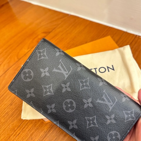 LV 黑花紋對開長夾