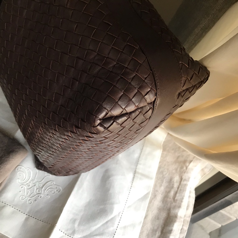 Bottega Veneta BV慵懶編織包/大郵差包🌠美拉德色🌠肩背/側背/手提/斜背🌠正品🌠況好🌠背帶可2段式調整-6