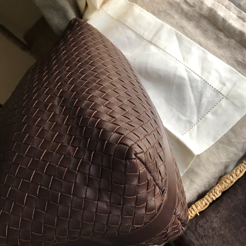 Bottega Veneta BV慵懶編織包/大郵差包🌠美拉德色🌠肩背/側背/手提/斜背🌠正品🌠況好🌠背帶可2段式調整-7