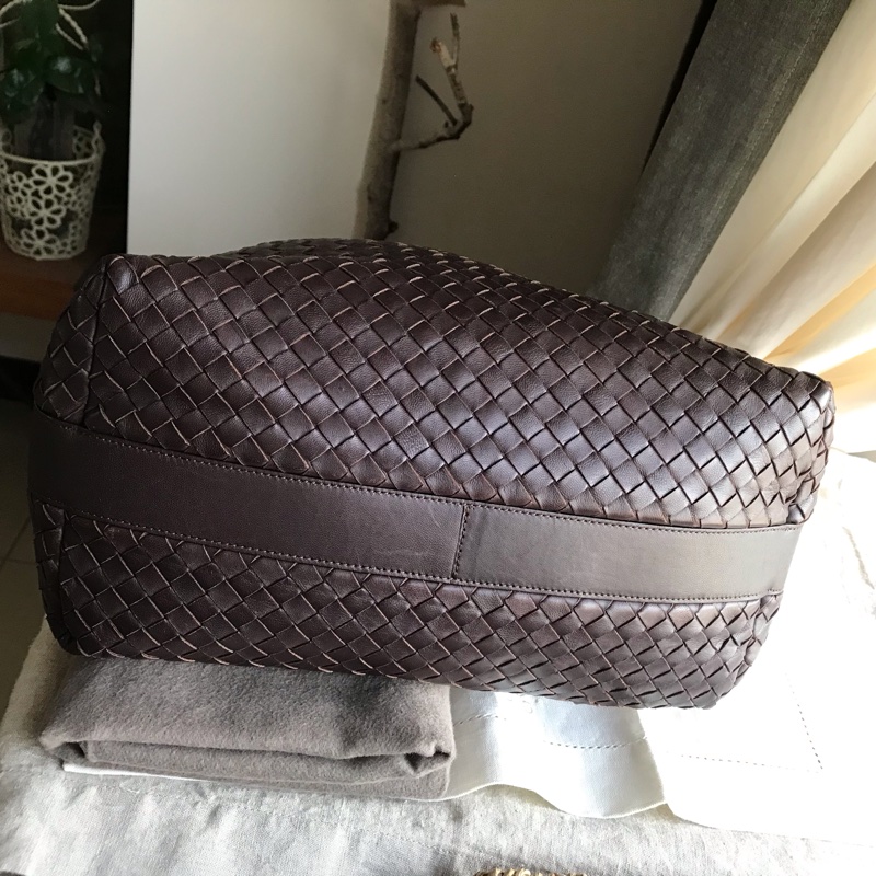 Bottega Veneta BV慵懶編織包/大郵差包🌠美拉德色🌠肩背/側背/手提/斜背🌠正品🌠況好🌠背帶可2段式調整-19