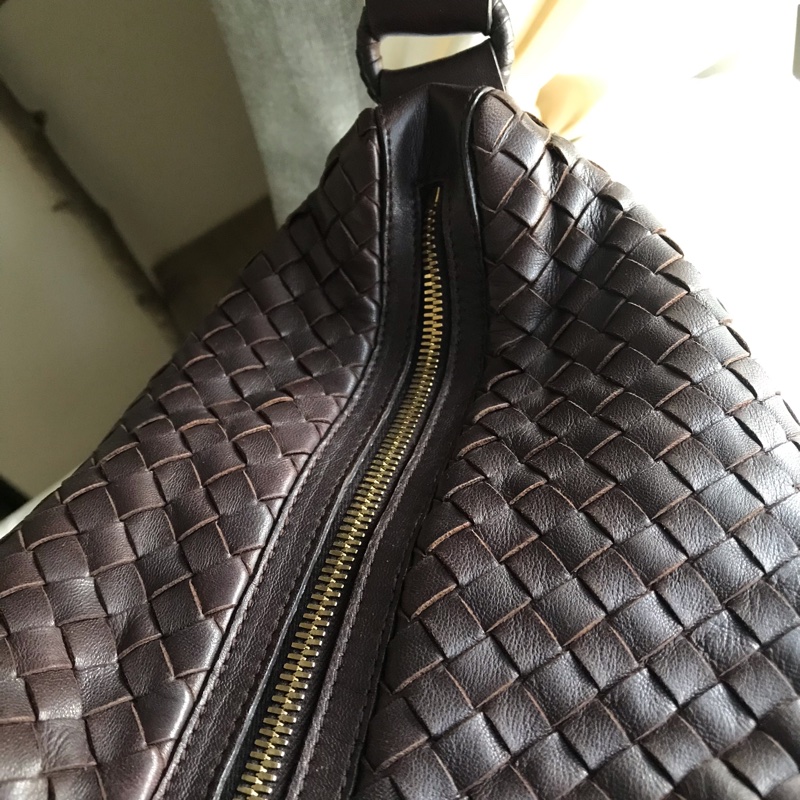 Bottega Veneta BV慵懶編織包/大郵差包🌠美拉德色🌠肩背/側背/手提/斜背🌠正品🌠況好🌠背帶可2段式調整-25