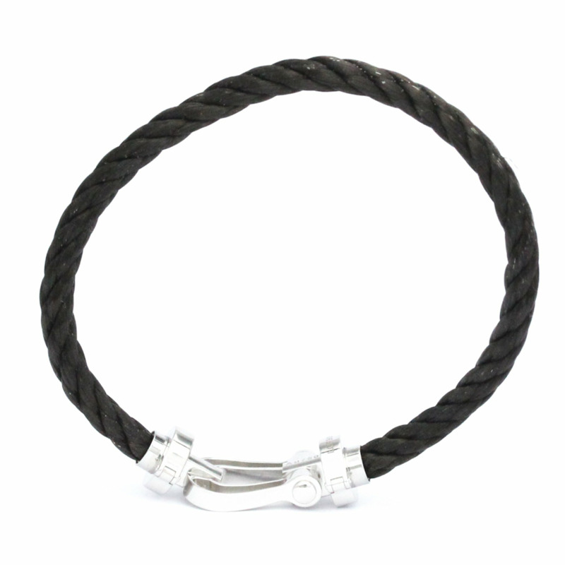 【日本直送】Fred Force 10 大不銹鋼、白金 (18K) 無石吊飾手鍊銀色-1