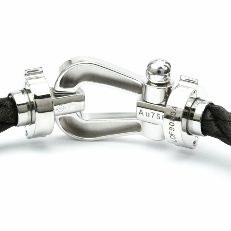 【日本直送】Fred Force 10 大不銹鋼、白金 (18K) 無石吊飾手鍊銀色-6