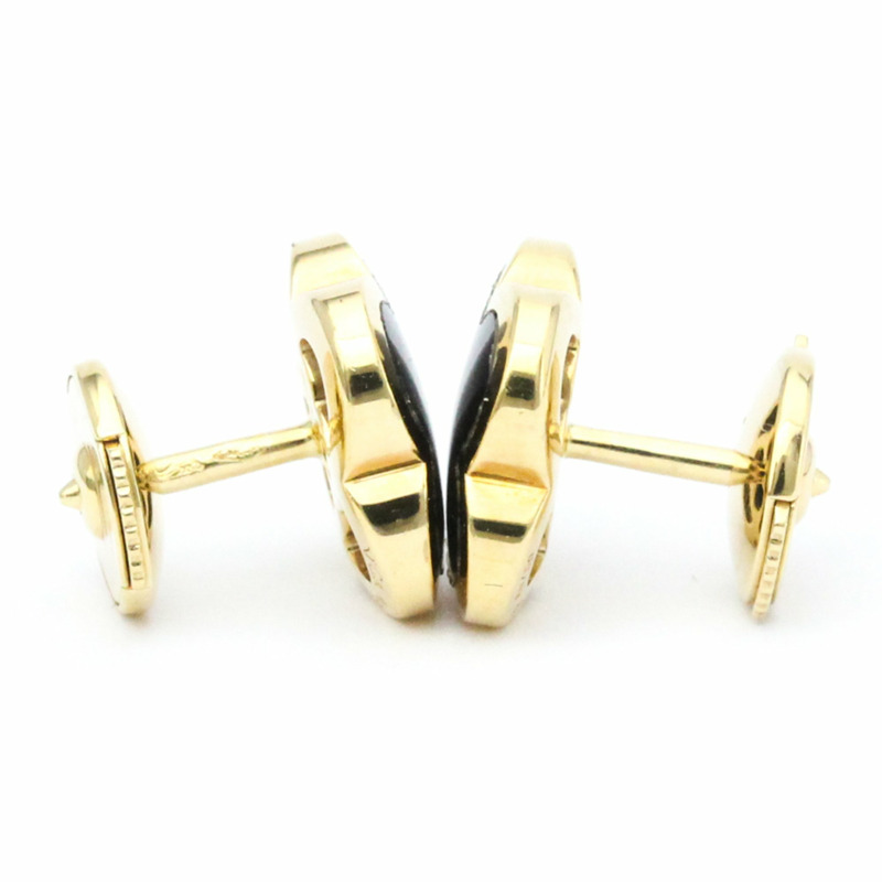 【日本直送】Van Cleef & Arpels Pure Alhambra 耳環 瑪瑙金 (18K) 耳環 黑色、金色-3