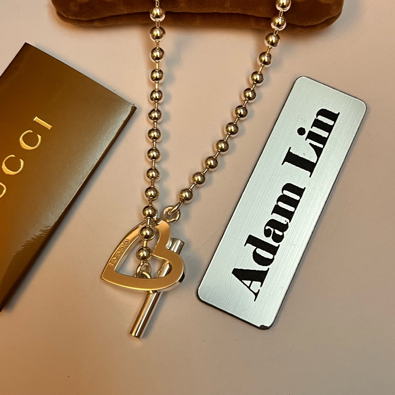 Gucci 純銀愛心項鍊-2
