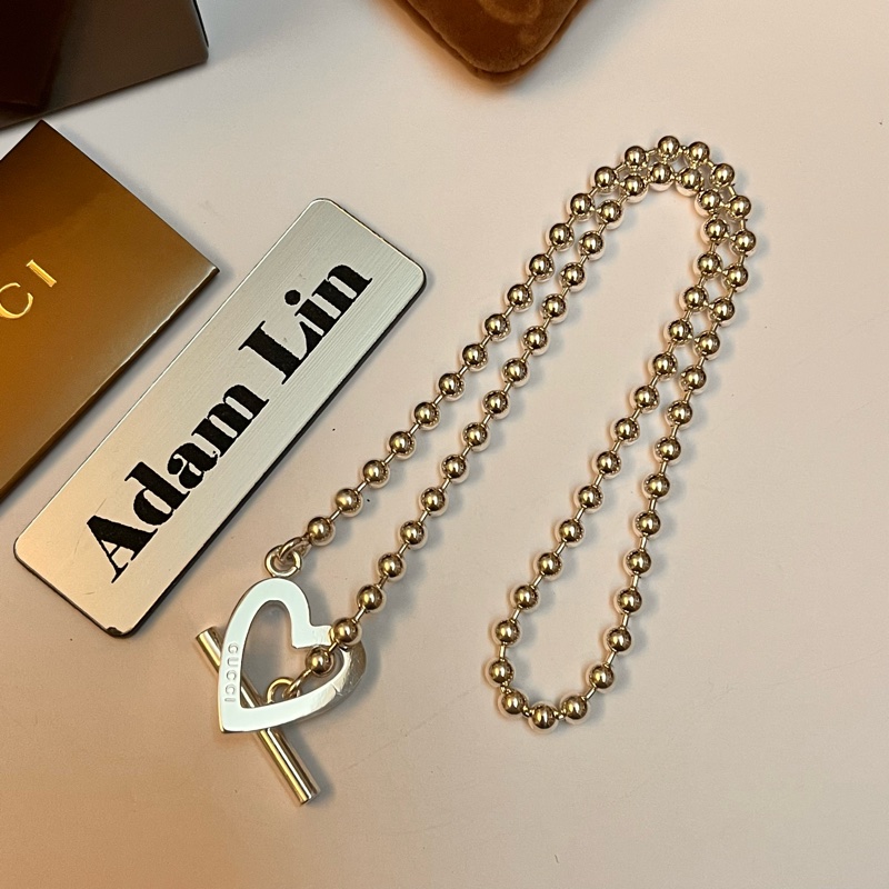 Gucci 純銀愛心項鍊-4