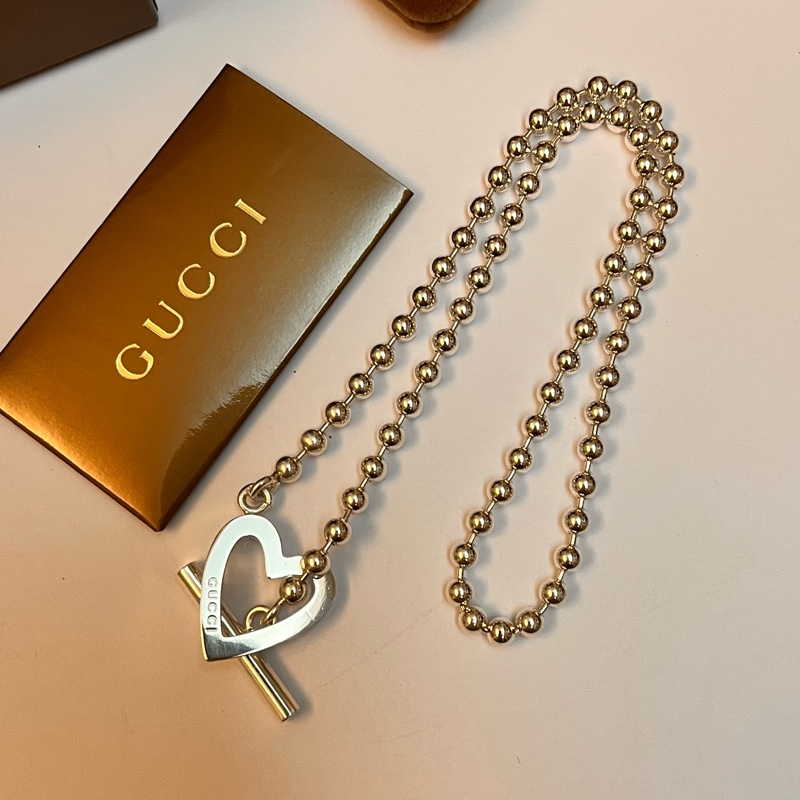 Gucci 純銀愛心項鍊-5
