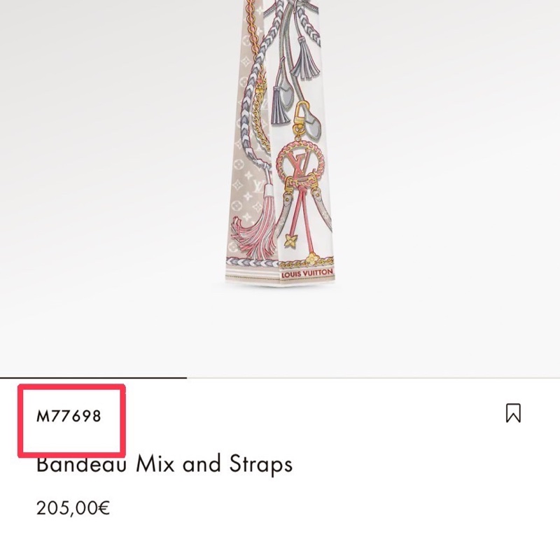 全新全配正品✨Louis Vuitton 長絲巾Mix and Straps 老花鎖鏈印花粉灰絕美配色LVtwilly-2