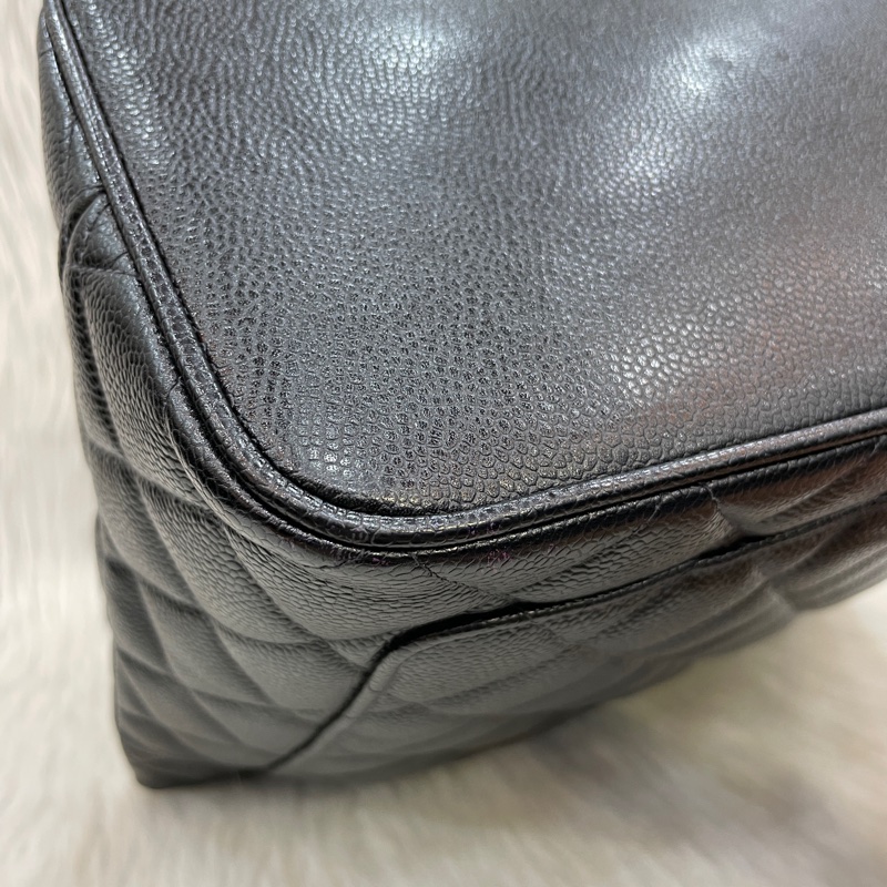 Chanel 黑荔枝皮1804金幣希爾頓手提包-8