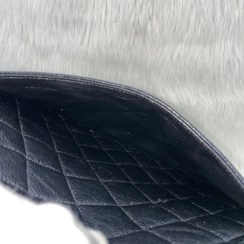 Chanel 黑荔枝皮1804金幣希爾頓手提包-12