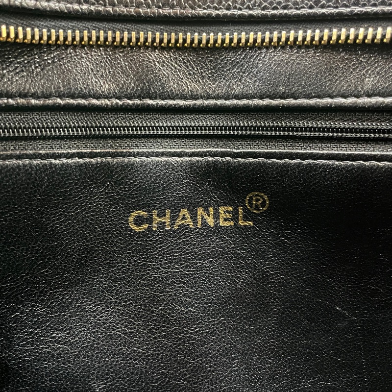 Chanel 黑荔枝皮1804金幣希爾頓手提包-19