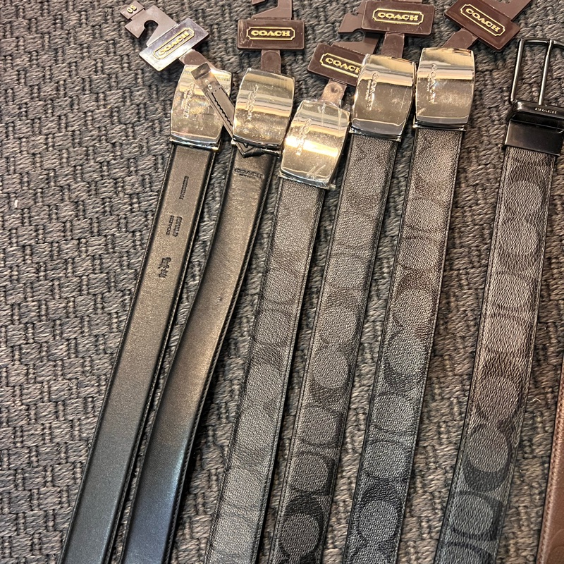🤎Coach皮帶 全數出清一條都 NT$2500 全新 #都是雙面用喔 #老花另一面就是素面 專櫃都要7~8千左右 皮帶寬度 約3cm 男女都適用 腰圍不挑 胖胖跟瘦瘦都可用 可裁剪 賣完為止🤎-5