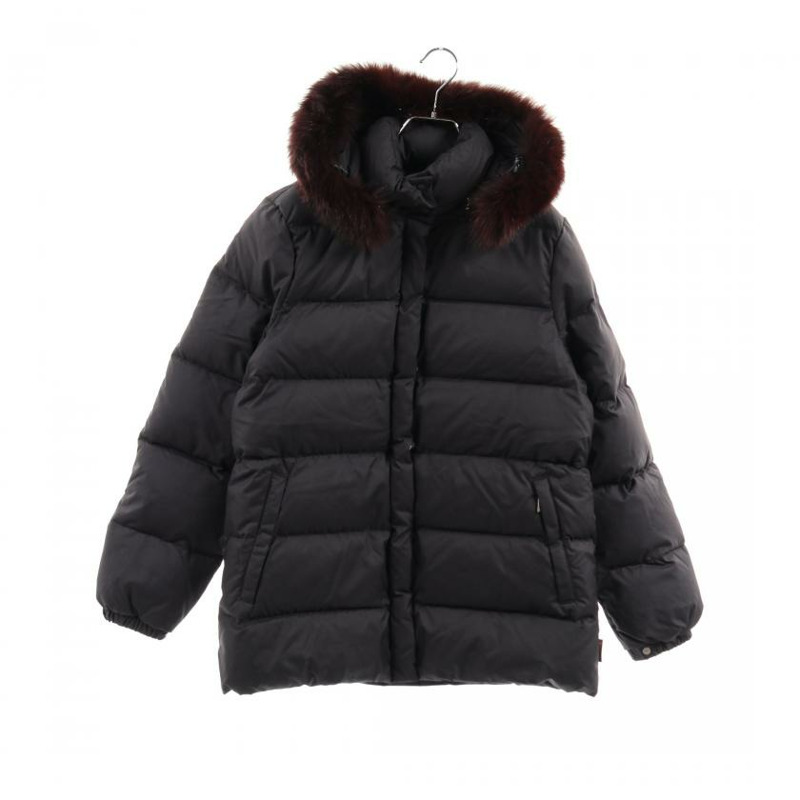 【日本直送】 Pre-owned MONCLER Down jacket black brown tag-0