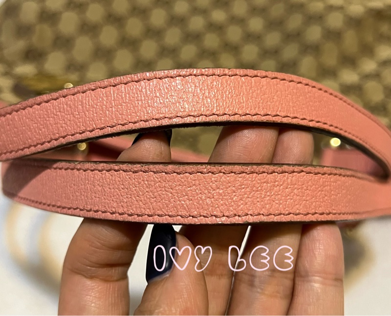 GUCCI 120836 雙G緹花圓扣牛奶購物包.粉紅色 通勤包 實用二手精品 特惠款-3