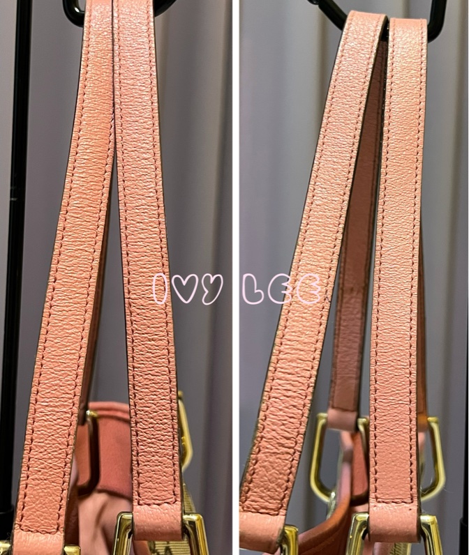 GUCCI 120836 雙G緹花圓扣牛奶購物包.粉紅色 通勤包 實用二手精品 特惠款-8