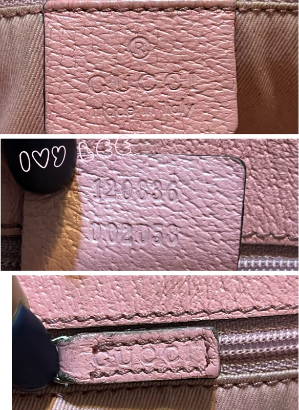 GUCCI 120836 雙G緹花圓扣牛奶購物包.粉紅色 通勤包 實用二手精品 特惠款-16