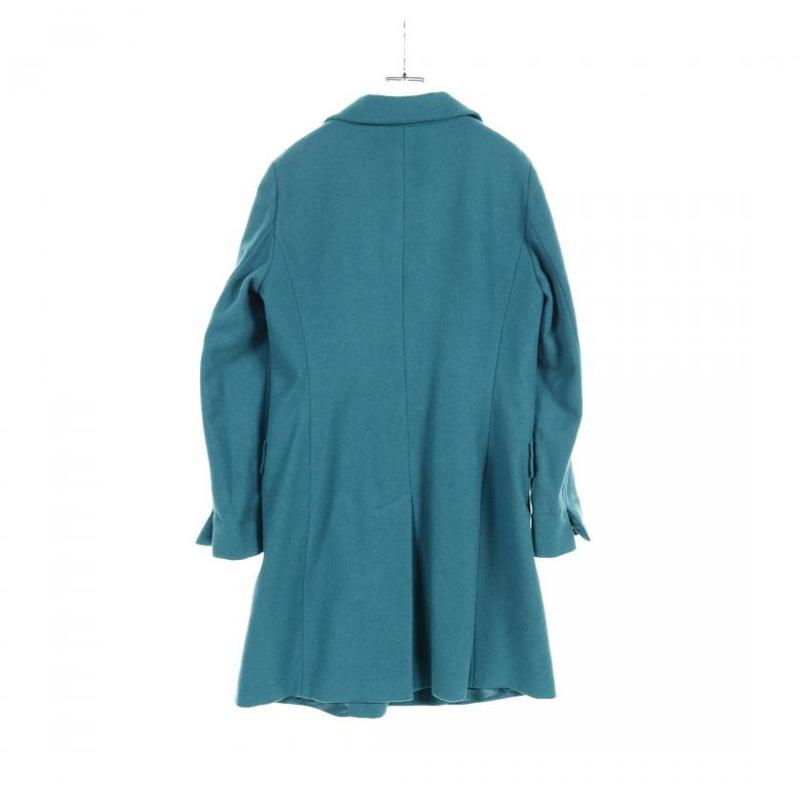 【日本直送】 convertible collar coat wool Blue green-1