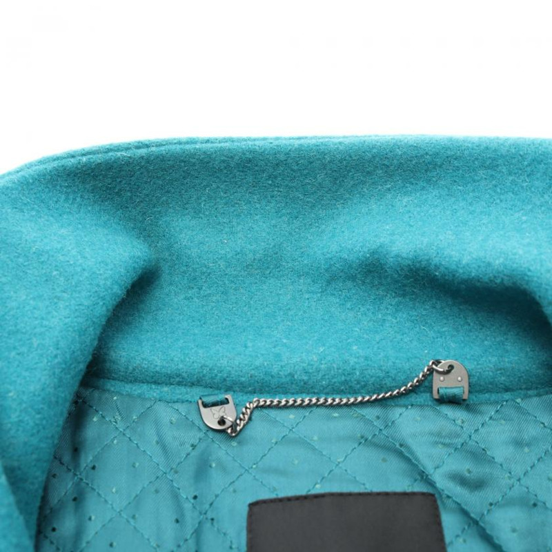 【日本直送】 convertible collar coat wool Blue green-6