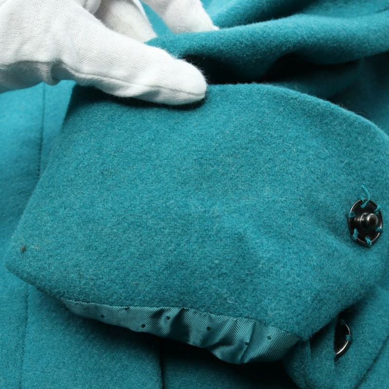 【日本直送】 convertible collar coat wool Blue green-8