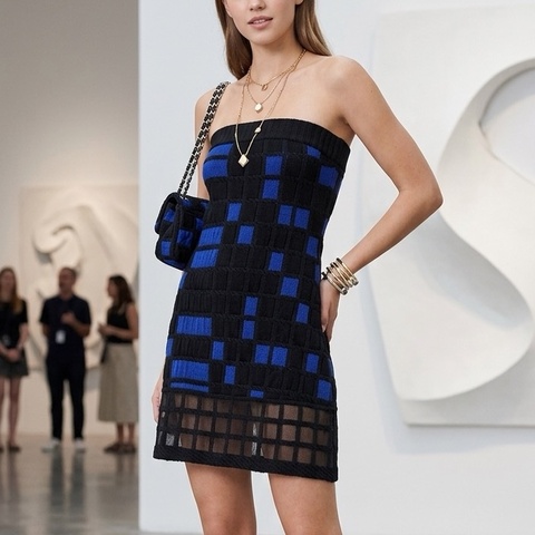 Chanel正品兩穿秀款短洋裝美裙 38號 XS-S適穿