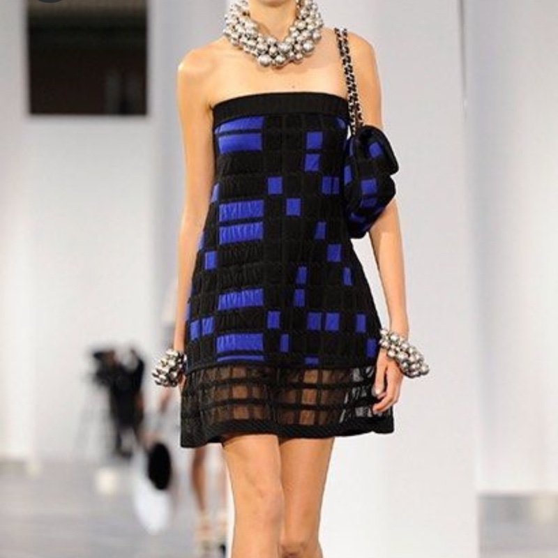 Chanel正品兩穿秀款短洋裝美裙 38號 XS-S適穿-3