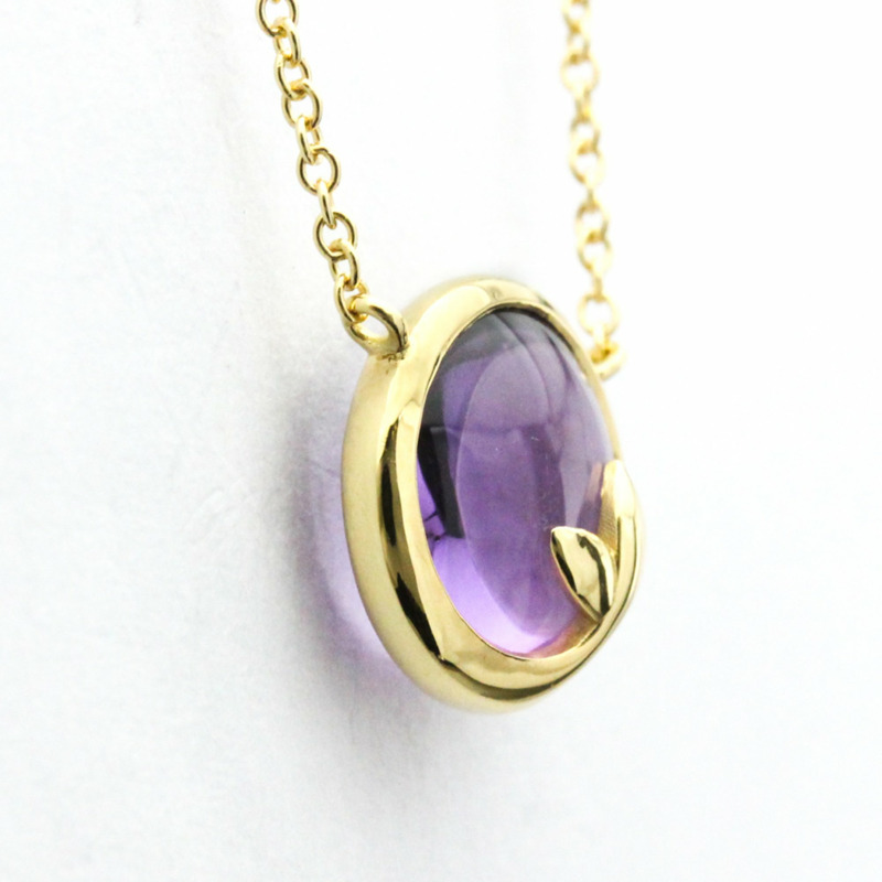 【日本直送】蒂芬妮橄欖葉紫水晶項鍊黃金（18K）紫水晶男士、女士時尚吊墜項鍊（金色）-2