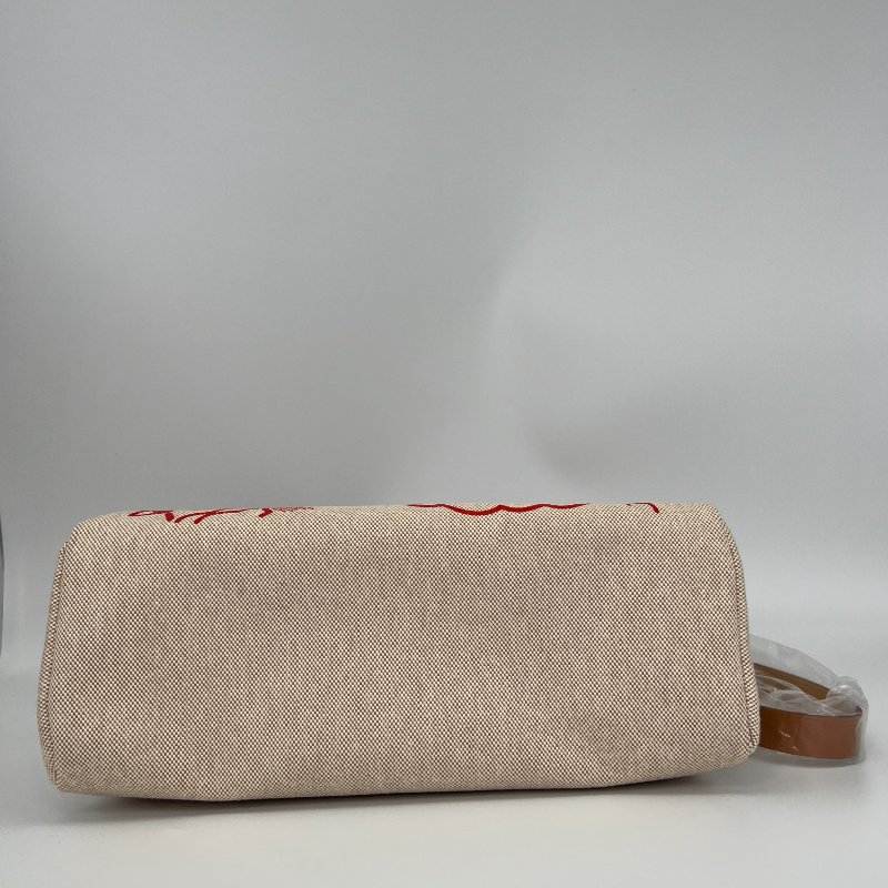 【Hermes】Herbag Zip 31 限定飛馬米色帆布x棕色牛皮手提肩背包-4