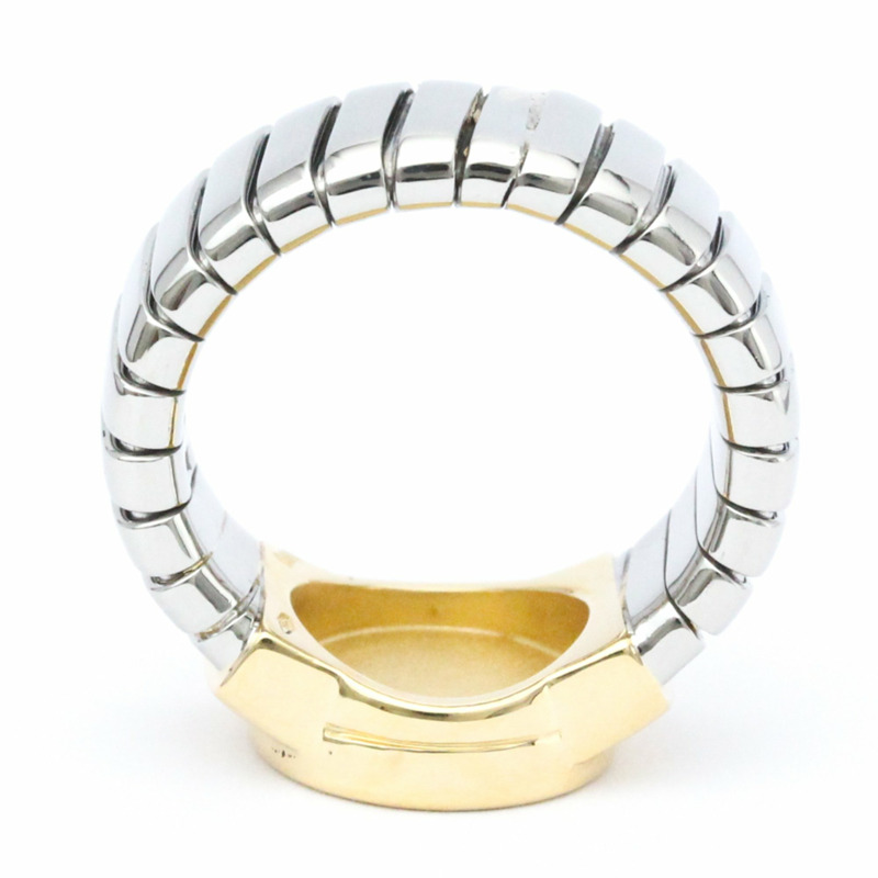 【日本直送】Bvlgari Bulgari 寶格麗 瑪瑙戒指 不鏽鋼、黃金 (18K) 時尚瑪瑙戒指 金色、銀色-5