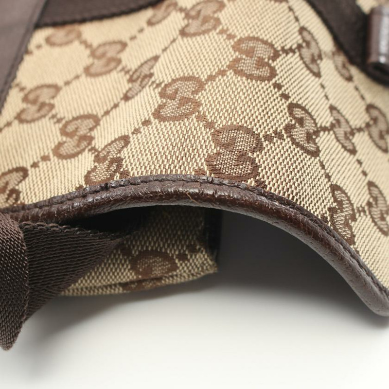 【日本直送】 GG帆布 隨身包 腰包 帆布 皮革 淺褐色 深棕色-5