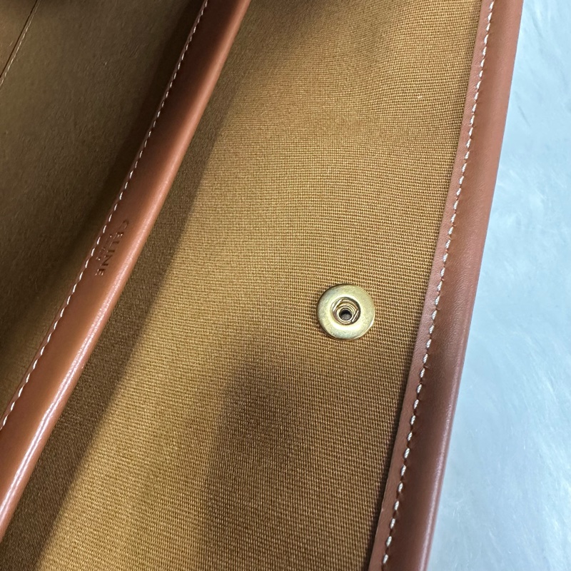 (客訂請勿下單)Celine TRIOMPHE帆布及小牛皮迷你型橫式CABAS手袋 純白色 老花-20