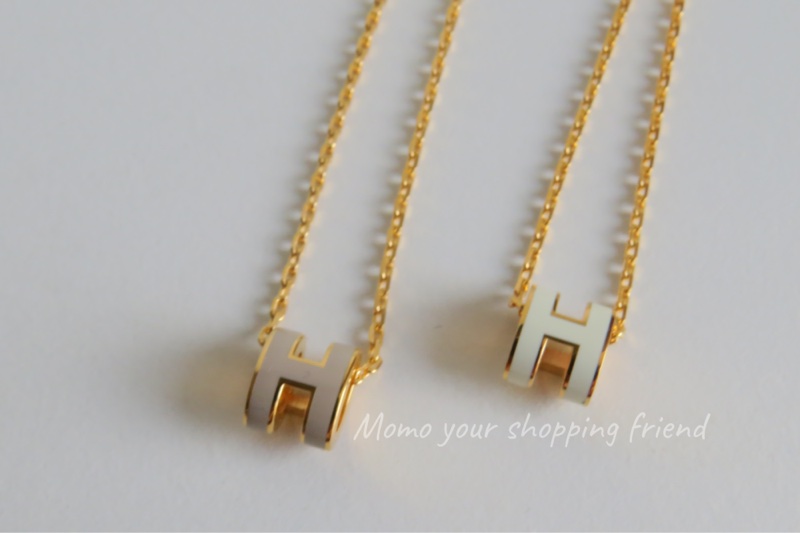 愛馬仕mini pop H 項鍊 白金色 全新全配-6