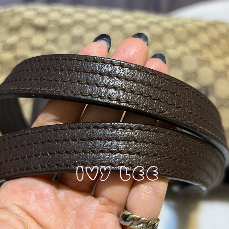 GUCCI 復古單肩托特包 GG 帆布皮革 113017 棕色 手提包 二手精品-3