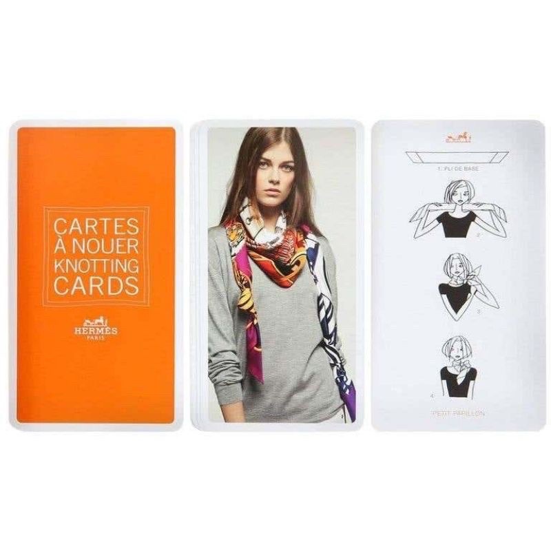 Hermes 愛馬仕 限量撲克牌 絲巾教學 絲巾教學卡 教學冊 Knotting Cards-0