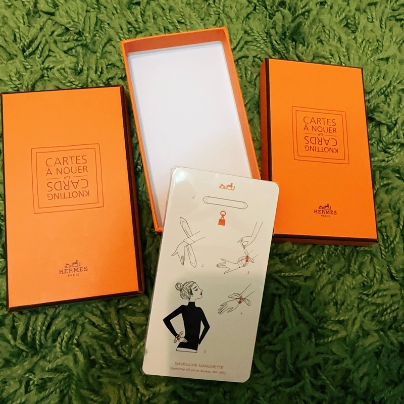 Hermes 愛馬仕 限量撲克牌 絲巾教學 絲巾教學卡 教學冊 Knotting Cards-3