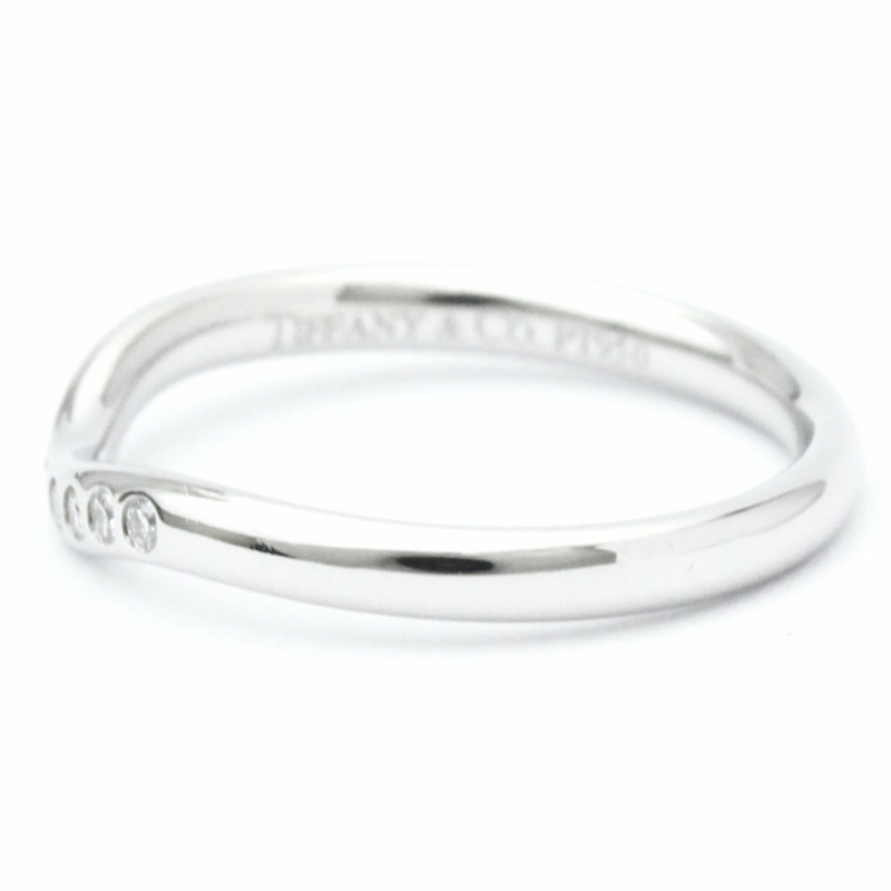 【日本直送】蒂芬妮弧形戒環鑽石戒指 鉑金時尚鑽石戒指-1