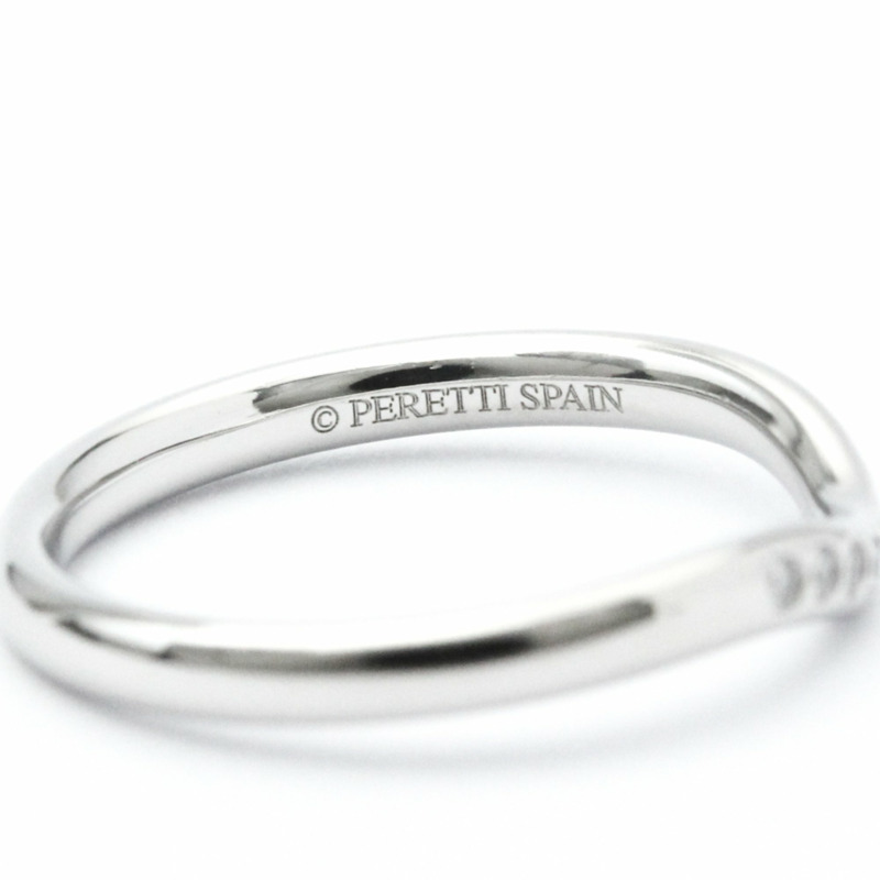 【日本直送】蒂芬妮弧形戒環鑽石戒指 鉑金時尚鑽石戒指-5